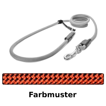 EASYLONG Hundeleine - M - 3,5m - orange mit schwarzen Punkten